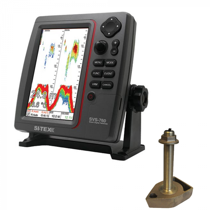 SI_TEX_SVS_760_Dual_Frequency_Sounder_600W_Kit_w_Bronze_Thru_Hull_Temp_Transducer___1700_50_200T_CX SI_TEX_SVS_760_Dual_Frequency_Sounder_600W_Kit_w_Bronze_Thru_Hull_Temp_Transducer___1700_50_200T_CX