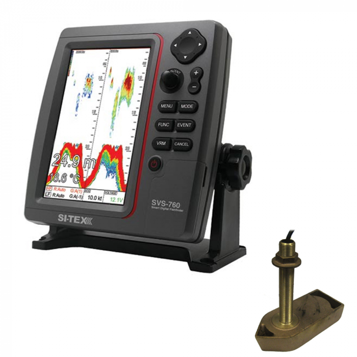 SI_TEX_SVS_760_Dual_Frequency_Sounder_600W_Kit_w_Bronze_Thru_Hull_Temp_Transducer___307_50_200T_CX SI_TEX_SVS_760_Dual_Frequency_Sounder_600W_Kit_w_Bronze_Thru_Hull_Temp_Transducer___307_50_200T_CX