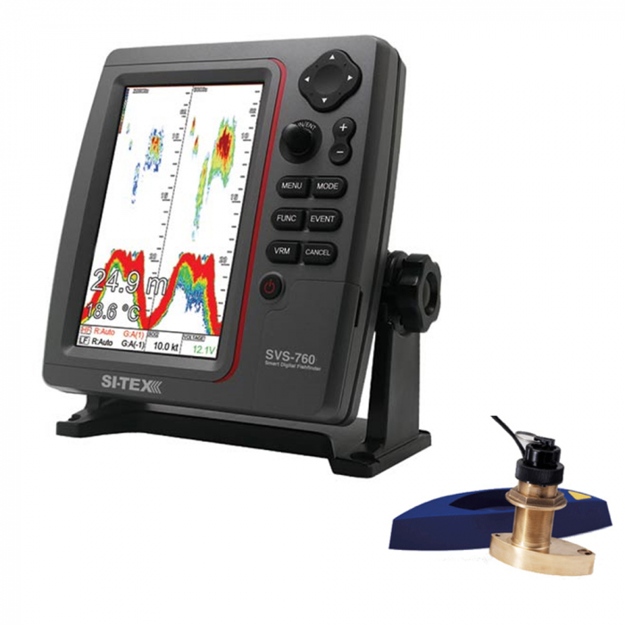 SI_TEX_SVS_760_Dual_Frequency_Sounder_600W_Kit_w_Bronze_Thru_Hull_Speed___Temp_Transducer SI_TEX_SVS_760_Dual_Frequency_Sounder_600W_Kit_w_Bronze_Thru_Hull_Speed___Temp_Transducer
