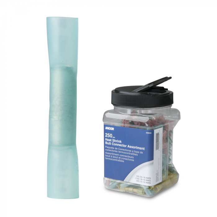 Ancor_16_14_AWG_Heat_Shrink_Butt_Connector___250_Pieces___Jar Ancor_16_14_AWG_Heat_Shrink_Butt_Connector___250_Pieces___Jar