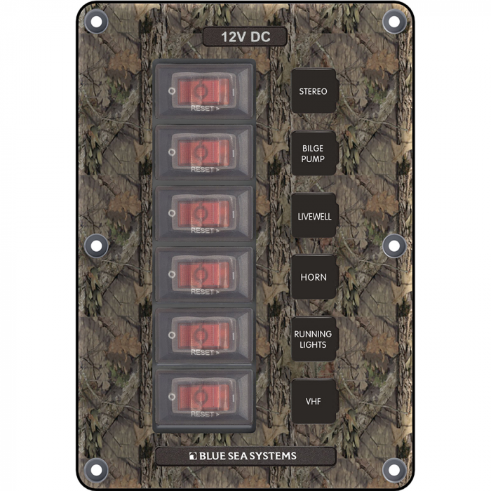 Blue_Sea_4325_Circuit_Breaker_Switch_Panel_6_Position___Camo Blue_Sea_4325_Circuit_Breaker_Switch_Panel_6_Position___Camo