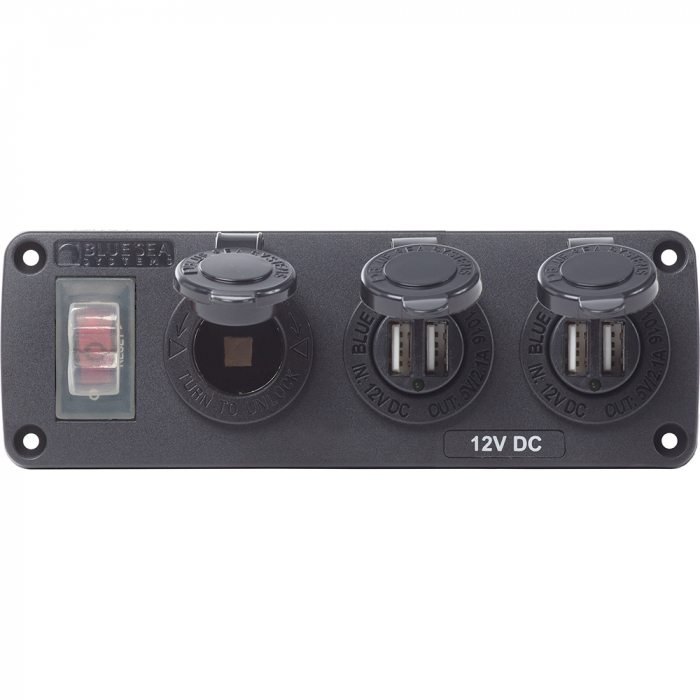 Blue_Sea_4365_Water_Resistant_USB_Accessory_Panel___15A_Circuit_Breaker__12V_Socket__2x_2_1A_Dual_USB_Chargers Blue_Sea_4365_Water_Resistant_USB_Accessory_Panel___15A_Circuit_Breaker__12V_Socket__2x_2_1A_Dual_USB_Chargers