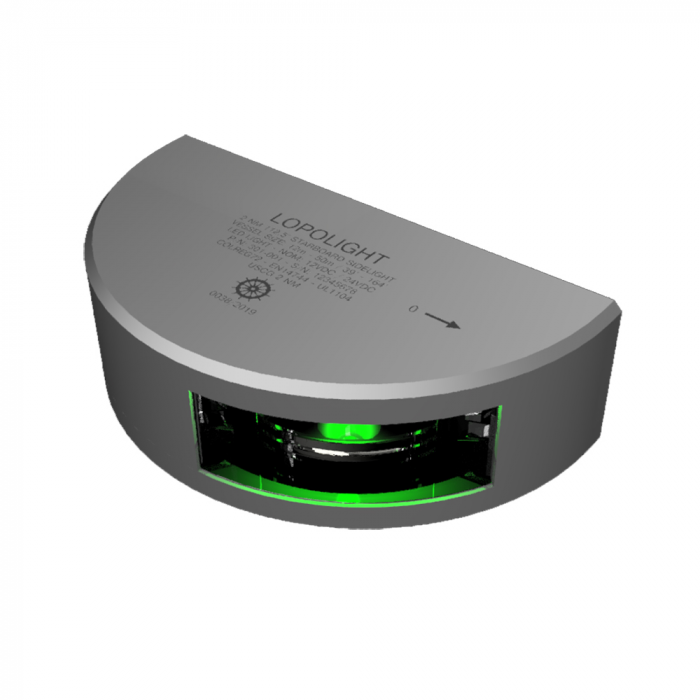 Lopolight_Starboard_SideLight___Vertical_Mount___Silver_Housing___2nm___Green Lopolight_Starboard_SideLight___Vertical_Mount___Silver_Housing___2nm___Green