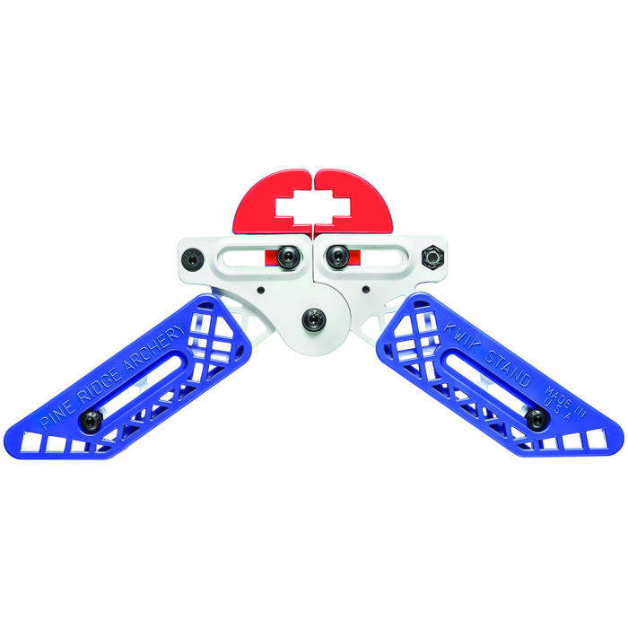 Pine_Ridge_Kwik_Stand_Bow_Support_White_Red_Blue Pine_Ridge_Kwik_Stand_Bow_Support_White_Red_Blue