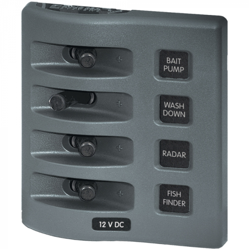 Blue_Sea_4305_WeatherDeck_reg__12V_DC_Waterproof_Switch_Panel___4_Posistion Blue_Sea_4305_WeatherDeck_reg__12V_DC_Waterproof_Switch_Panel___4_Posistion