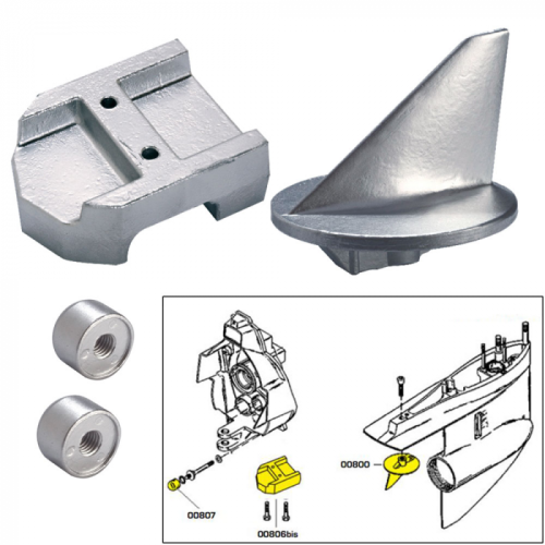 Tecnoseal_Anode_Kit_w_Hardware___Mercury_Alpha_1_Gen_1___Magnesium