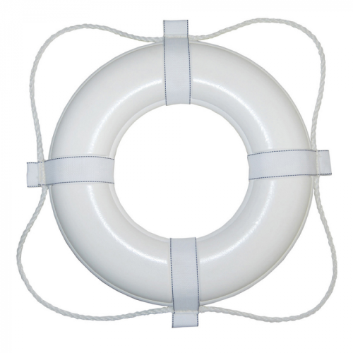 Taylor_Made_Foam_Ring_Buoy___24____White_w_White_Grab_Line Taylor_Made_Foam_Ring_Buoy___24____White_w_White_Grab_Line