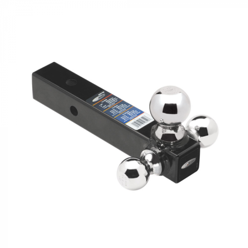 Draw_Tite_Tri_Ball_Mount_2__Square_Solid_Shank_w_Chrome_1_7_8___2___amp__2_5_16__Balls___Black Draw_Tite_Tri_Ball_Mount_2__Square_Solid_Shank_w_Chrome_1_7_8___2___amp__2_5_16__Balls___Black