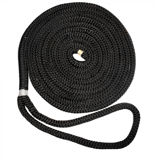 New_England_Ropes_3_8__X_15__39__Nylon_Double_Braid_Dock_Line___Black