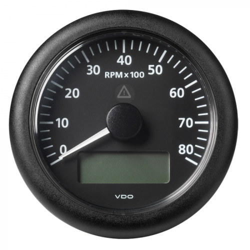 Veratron_3_3_8___85MM__ViewLine_Tachometer_with_Multi_Function_Display___0_to_8000_RPM___Black_Dial__amp__Bezel