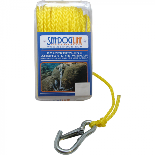 Sea_Dog_Poly_Pro_Anchor_Line_w_Snap___1_4__x_100__39____Yellow Sea_Dog_Poly_Pro_Anchor_Line_w_Snap___1_4__x_100__39____Yellow