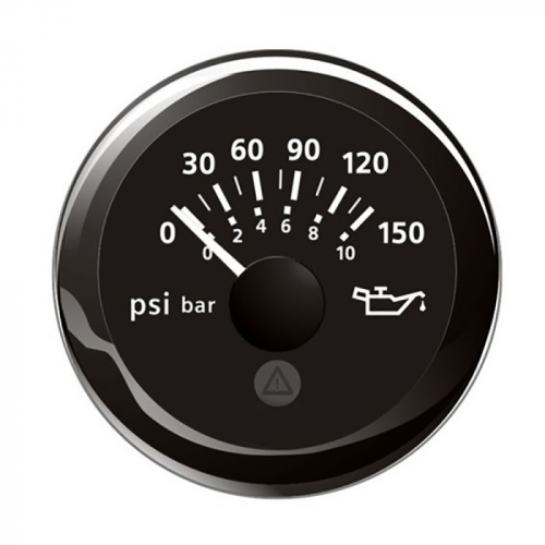 Veratron_52MM__2_1_16___ViewLine_Oil_Pressure_Indicator_0_to_150_PSI___Black_Dial__amp__Round_Bezel