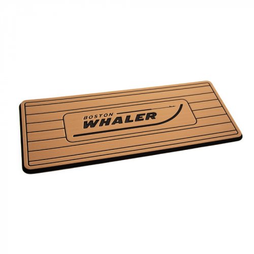 SeaDek_16__x_39__20mm_Dual_Density_Large_Helm_Pad_Mocha_Black_Brushed_w_Routed_Teak_Lines__amp__Boston_Whaler_Logo___406_4mm_x_990_6mm_x_20mm