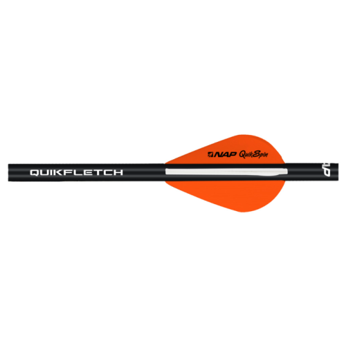 NAP_Quikfletch_w_Quikspin_Vanes_Black_Tube_White_Orange_6_pk_