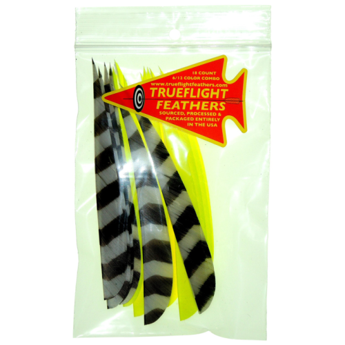 Trueflight_Feather_Combo_Pack_Barred_Chartreuse_5_in__LW_Shield_Cut Trueflight_Feather_Combo_Pack_Barred_Chartreuse_5_in__LW_Shield_Cut