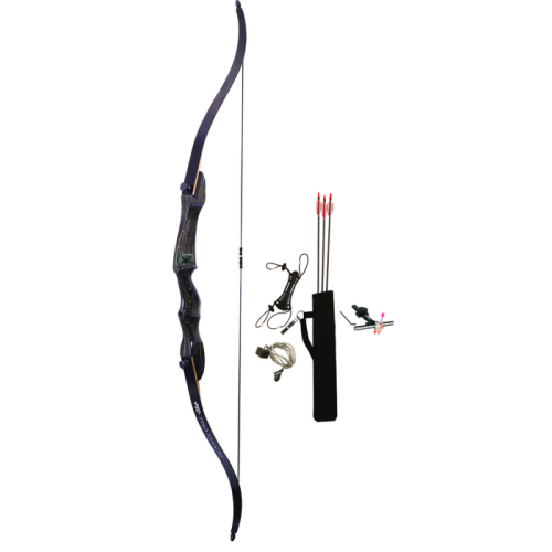 PSE_Pro_Max_Traditional_Recurve_Bow_Set_Wood_Riser_54_in__15_lbs__RH