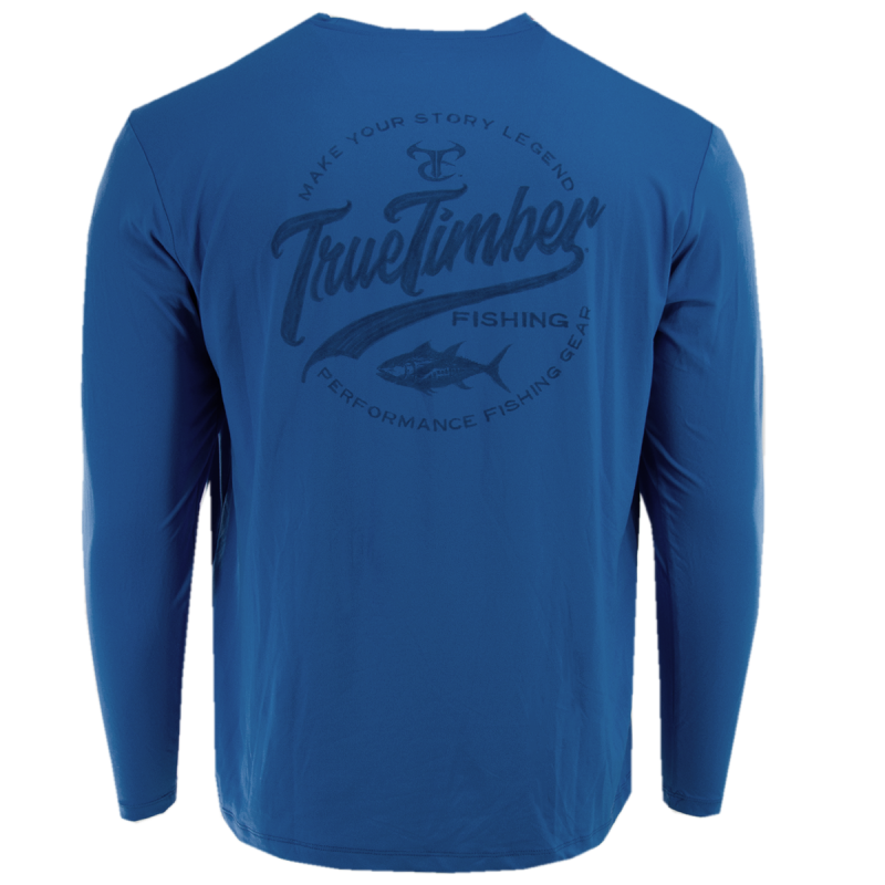 Strong Blue LS Performance Fishing Shirt