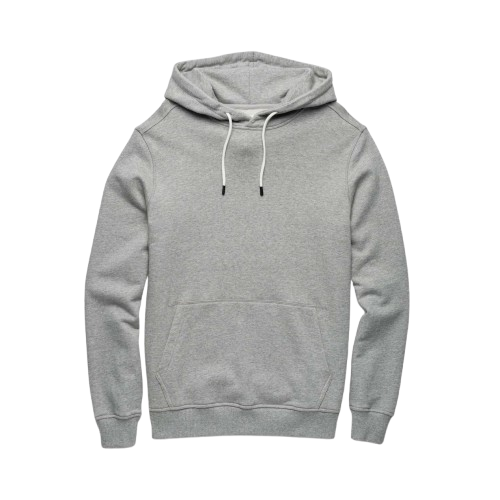 Marine French Terry Hoodie - Heather Grey