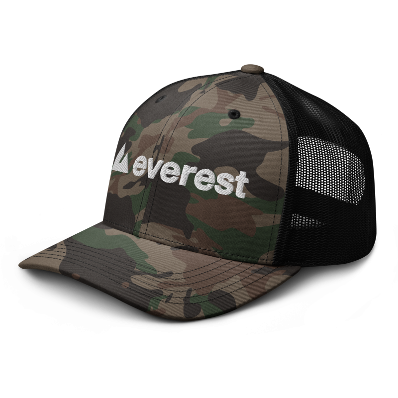 The Everest Logo Camo Trucker Hat