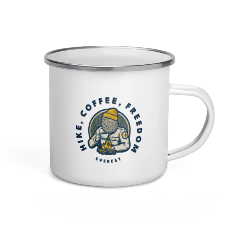 Hike, Coffee, & Freedom 12 Ounce Everest Camp Mug