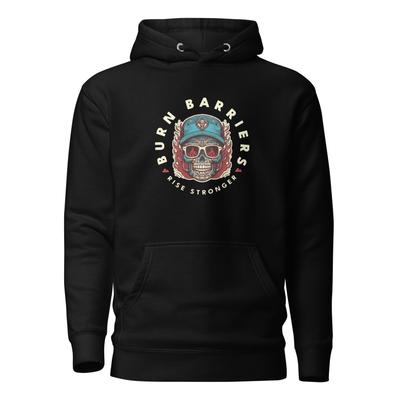 The Burn Barriers, Rise Stronger Hoodie Inspired By Omar "Crispy" Avila 