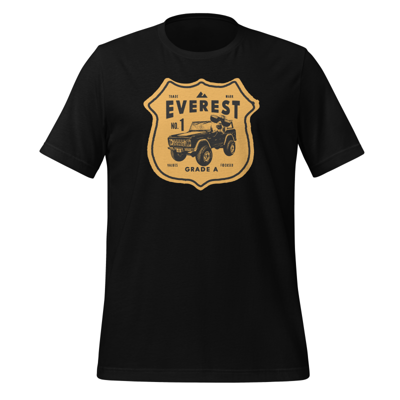 The Everest Black & Gold Grade A Bronco T-Shirt