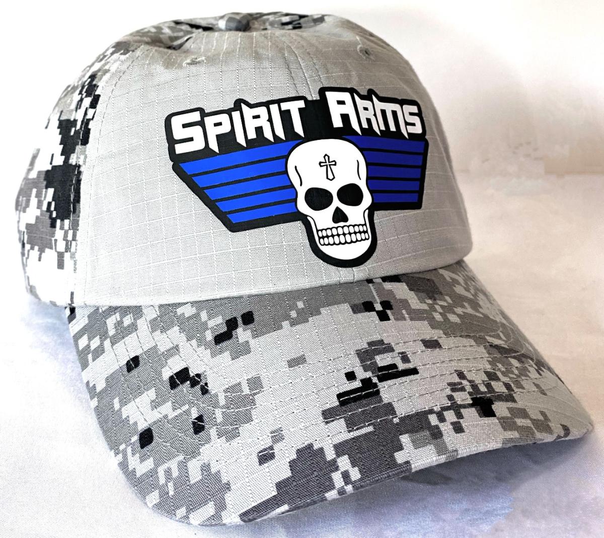 Solid Front Gray Camo Hat